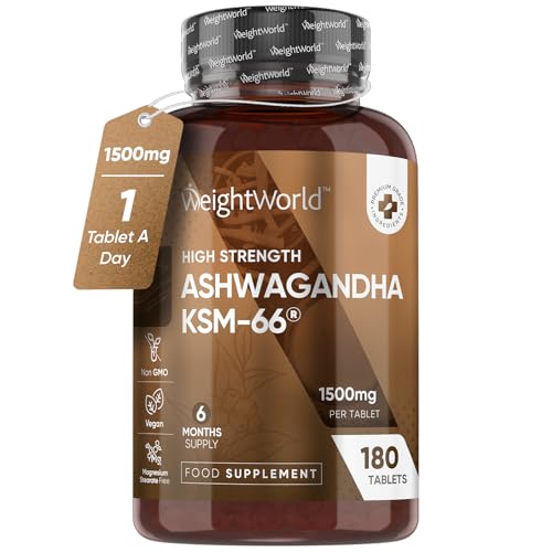 Ashwagandha KSM-66 1500mg Tablets - 6 Months Supply