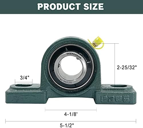 UCP205-16 베개 블록 베어링 2.5cm(1인치) 샤프트 주철 p205 베어링 2.5cm(1인치) 보어 장착 베어링 블록 자체 정렬 4개 — 사진 2