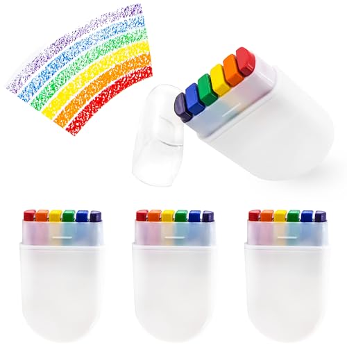 Pride Face Paint Rainbow Crayons Face Paint for Face and Body Paint Gay Pride Day Celebrations Party any Parade (White 4-Pack)