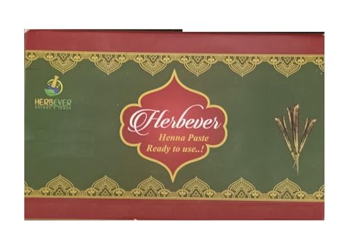 6 - Herbever Natural Ready to Use Paste Hair Color Hair Dye Cones Reddish Brown Color - 6 Pcs