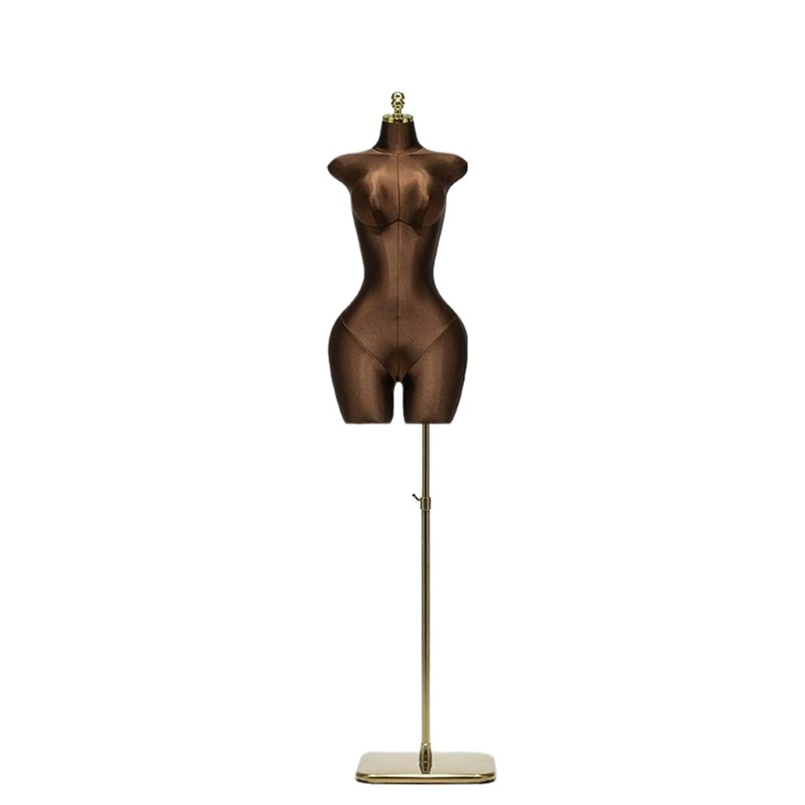 Schneiderpuppe Plus Size weibliche Schaufensterpuppe Körper Oberkörper große Gesäß Kleid Form Kleidung Pinning fähig(Brown)