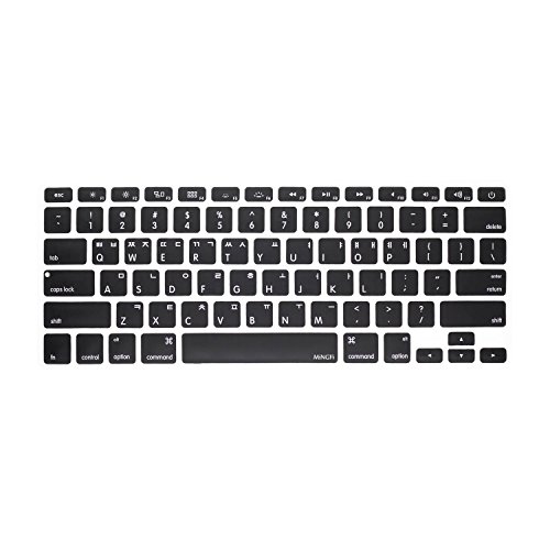 MiNGFi Koreanisch 2008-2017 MacBook Tastaturschutz, US/ANSI, Schwarz