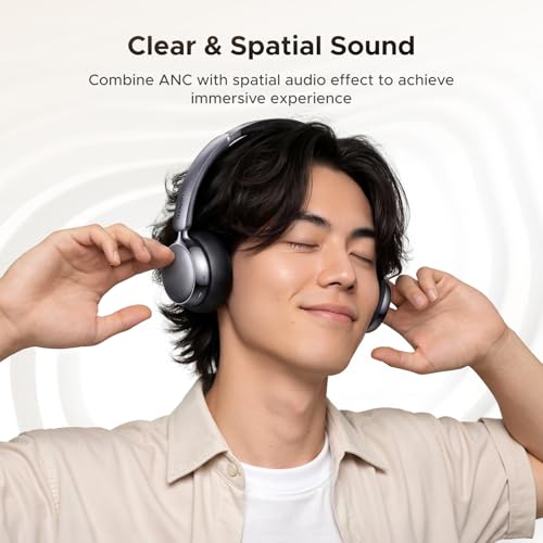 UGREEN Studio Plus Wireless Headphone Active Noise Cancelling Bluetooth 6.0 Over-ear ANC Earphone,80H Playtime,Spatial Audio,EQ in App,Clear Call with AI Algorithm,2 Mic,Multi-Point Connection - Image 3