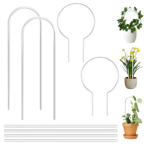 8個セット 支柱 園芸 トレリス プランター 支柱 園芸 支柱 アーチ アクリル 自由な組み立て 盆栽 高さ約45 cm