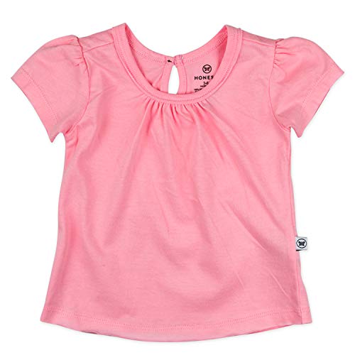 HonestBaby 5-Pack Puff Sleeve T-Shirts 100% Organic Cotton Baby, Toddler, Little Kid, Girl3