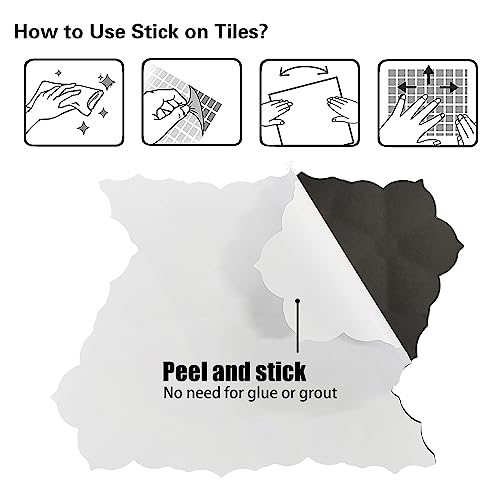 Kieacia 10-Sheet Peel And Stick Backsplash Tiles For Kitchen Pvc Marble Self-Adhesive Tile Blue Mosaic Tiles For Bathroom Vanities Table Desktop Fireplace #TOP6