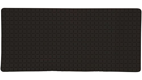 MSV - Tapis Fond de Baignoire Antidérapant - Caoutchouc Quadro - Design Moderne - 36 x 76 cm - Noir - pour Sécurité et Confort Optimal - Facile à Nettoyer