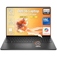 Dell 16 Laptop Touchscreen Computer, 16" FHD+ Touch Screen Student & Business Laptop PC, Intel Core 7 10-Core, Beat i7-1355U, 24GB DDR5 1TB SSD, Windows 11 Pro, Backlit Keyboard 10-Key, Copilot Key