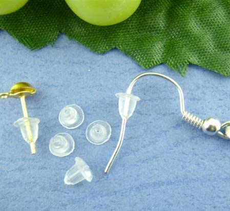 Earring Backs,Rubber Earring Backs For Studs/Droopy Ears,Earring Backs Rubber Plastic Earring Backs Flat Earring Backs Clear Earring Backs Earring Backings Earring Backs For Heavy Earring(100) #TOP1