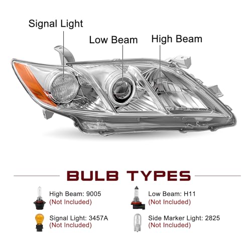 Image of JSBOYAT Headlight Compatible with 2007-2009 Toyota Camry Exclude Hybird