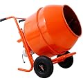 Cement Mixer 8 Cu.Ft. 224L Portable Electric Poly Drum Concrete Mixer, Heavy Duty Power Cement Mixing Machine for Mortar, Stucco and Fodder - 115V-60HZ, Orange