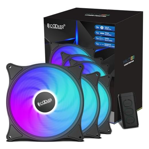 PCCOOLER 120mm RGB Case Fan with Hydraulic Bearing 3 Pack Magic Moon Series, PC-FX120 High Performance Cooling Low Noise Computer Fans for PC Case