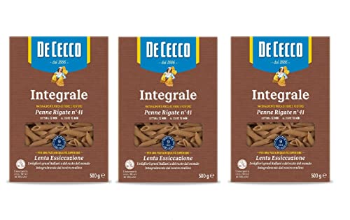 Zeus Party 3 Confezioni Di Pasta De Cecco Integrale Penne Rigate N.41 Confezioni Da 500G