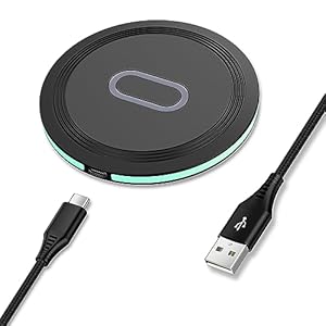 Wireless Charger, 15W Schnelles Induktive Ladestation für Google Pixel 8/8 Pro/7/7 Pro, Kabelloses Ladegerät Handy Induktive Ladepad für Samsung Galaxy S24/S23/S22/S21/S20/Z Flip 5, iPhone 15/14/13/12