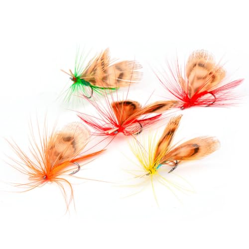 FOLANDO Butterfly Fly Lures, 12-Pack Moth Imitation Fishing Lures
