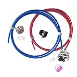 EZRODI Chrome Faucet Diverter Valve with Aerator Female M22x 1 Thread 22mm Aerator No Thread Sink Adapter Swivel Aerator Adapter(1/4' O.D. RO Tubing Inlet&Outlet, Two-Way Faucet Diverter Valve Kit)