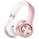 P26 Auriculares Bluetooth, Over Ear 80H de Hi-Fi Sonido Estéreo, Bajo Profundo Cable/Inalámbrico/TF, Plegable Inalámbricos Auriculares de Bluetooth 5.0 con Micrófono para Teléfono/TV