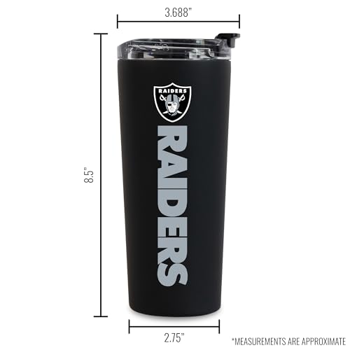 Image of Rico Industries NFL Football 24oz Stainless Steel Tumbler with Lid and Dual Functioning Lid