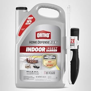 Ortho Home Defense Max Indoor Insect Barrier: With Extended Reach Comfort Wand, Pest Control, No Stains, Starts to Kill Ants, Roaches, Spiders, Fleas and Ticks Fast, 1 gal