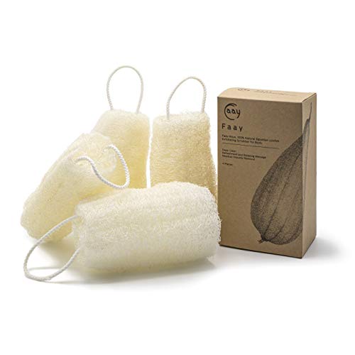 FAAY Premium Natural Exfoliating Loofah 4-Pack