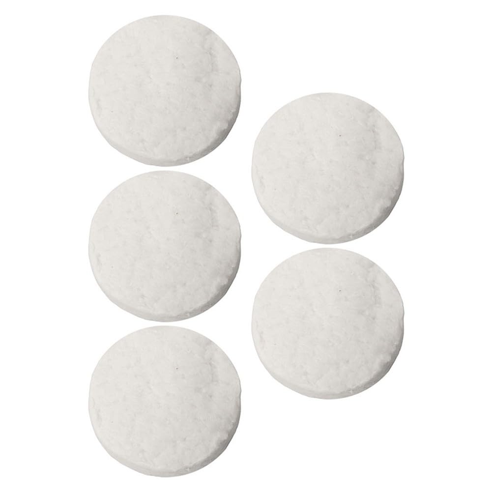 Mèches circulaires en laine pour cheminées de table, 6,1 x 1 cm, blanc, résistantes à la chaleur