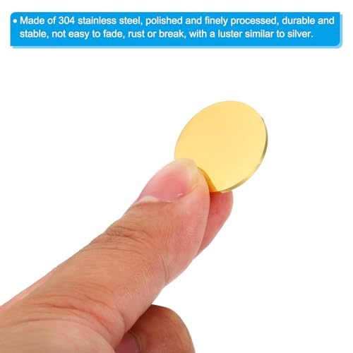 Grabado láser en discos de acero inoxidable PATIKIL dorados para manualidades 4