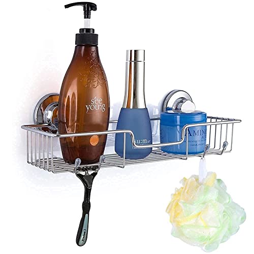Ipegtop 1 Pack Suction Cup Wide Shower Caddy &2 Pack Deep Shower Caddy Bath Wall Shelf ​For Large Shampoo Shower Gel Holder Bathroom Storage #TOP4