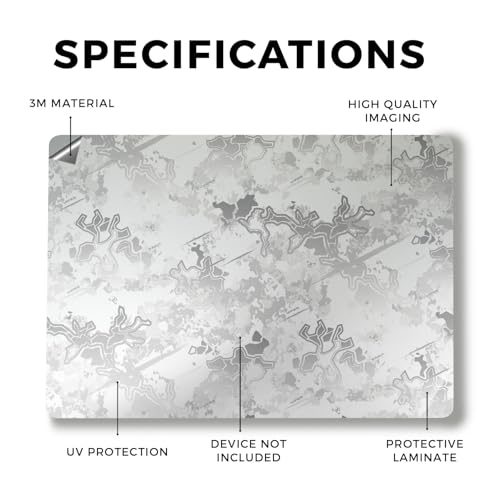 Image of Laptop Skin Compatible with Surface Laptop 7 15 inch (2024) - Viper Snow - Premium 3M Vinyl Protective Wrap Decal Cover - Easy to Apply | Crafted in The USA by MightySkins