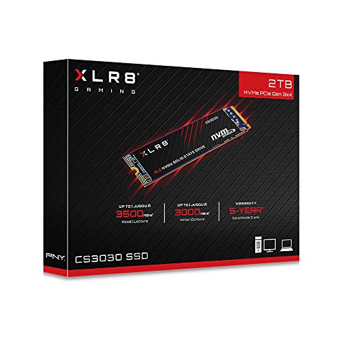 PNY XLR8 CS3030 m.2 NVMe SSD Interne 2TB - Jusqu'à 3500 MB/s