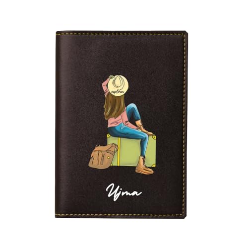 Image of Personalized Printed Passport Cover with Custom Name Design | Printed, Classy & Stylish | Customized Travel Accessories with Name | Travel Gifts
