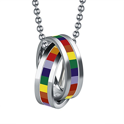Collier LGBT fierté arc-en-ciel en acier pour affirmer son identité