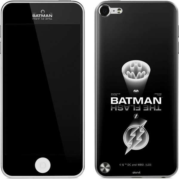 Skinit Decal MP3 Player Skin Compatible with iPod Touch (5th Gen&2012) - Officially Licensed Warner Bros The Flash Movie: Batman Flash Future & Past Design