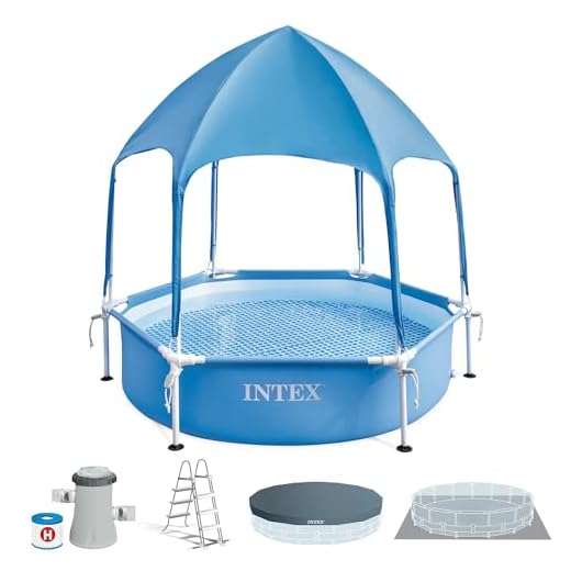 Intex Piscine avec Cadre en métal de 1,83 m x 38 cm - Taille d'installation : 1,83 m x 38 cm (28209NP)