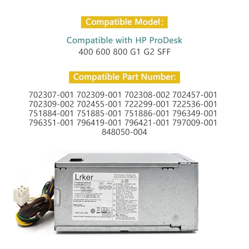 Fuente de poder 240W compatible HP ProDesk SFF miniatura 4