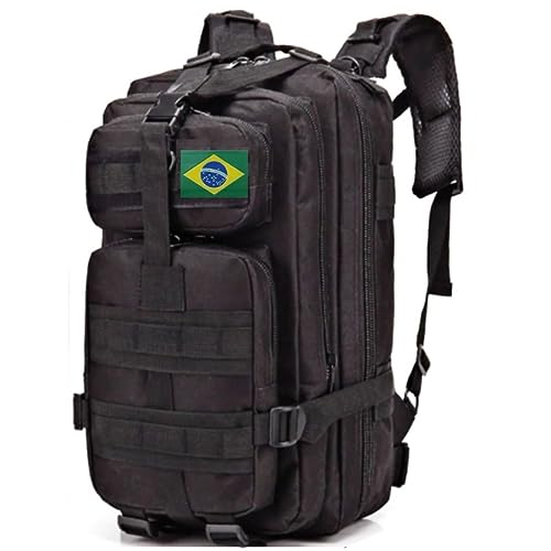 Mochila Tática Militar Impermeável Reforçada 30 litros com Patch Emborrachado