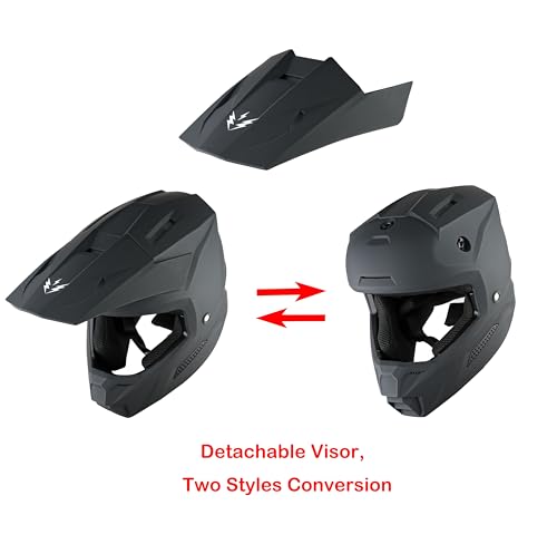 1Storm Youth Motocross Helmet ATV BMX MX Dirt Bike Go Kart Skate Kids Helmet Multi Sports Teenager Matt Black + Goggles + Gloves Bundle by 1Storm - Image 3