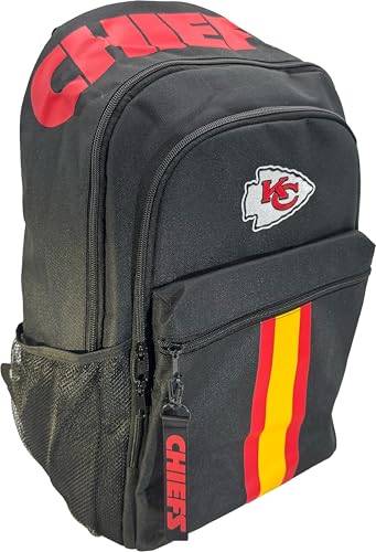 Image of NFL Kansas City Chiefs Backpack - Triple Stripe Wordmark Design with Keychain