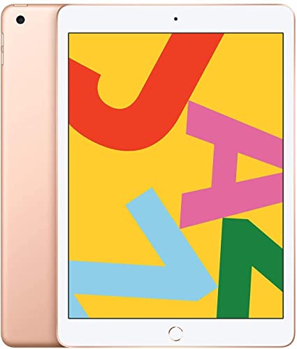 Image of Apple iPad (7th Generation, 10.2-inch, 2019), 128GB, Wi-Fi + Cellular, Gold (Renewed Premium)