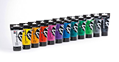 Marabu 12200002962 - Artist Acryl olivgrün hell 75 ml, feine Acrylfarbe in Künstlerqualität, auf Wasserbasis, pastose Konsistenz, hoch pigmentiert, sehr gute Brillanz und Deckkraft