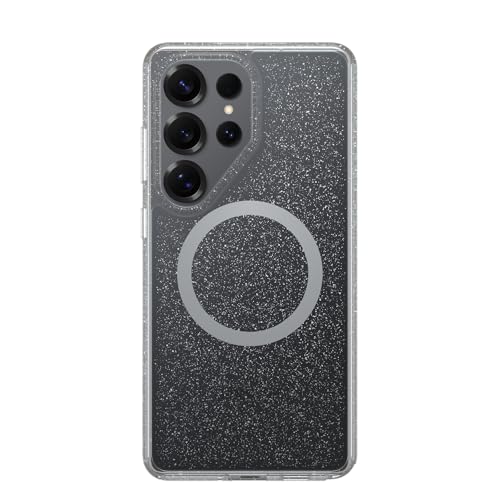 Image of OtterBox Samsung Galaxy S26 Ultra Symmetry Series Case - Stardust 4.0, Clear, Thin, Glitter Samsung Phone Case, Built-in Fast Charge Magnets & Raised Edges