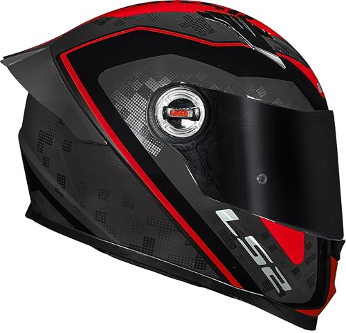 Capacete Ls2 FF358 S Striker Titanium / Red - 60/L