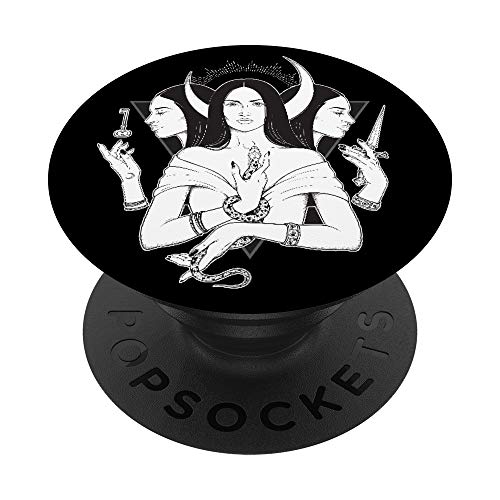 Diosa Hecate Triple Luna Diosa Pagan Wicca Triple Luna PopSockets PopGrip Intercambiable Cover