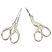 AQUEENLY Embroidery Scissors, Stainless Steel Sharp Stork Scissors for Sewing Crafting, Art Work, Threading, Needlework - DIY Tools Dressmaker Small Shears - 2 Pcs (3.6 Inches, Gold)