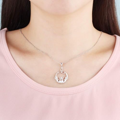 Collier argent 925 pendentif couronne cœur anti-ternissement - 2