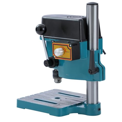 Miniatura 3 de Katsu 100w Mini Taladro De Columna De Pilar Prensa Banco De Trabajo Soporte Con Interruptor Electrónico De Velocidad Variable Y Portabrocas De 6mm Para Madera, Metal Y Plásticos