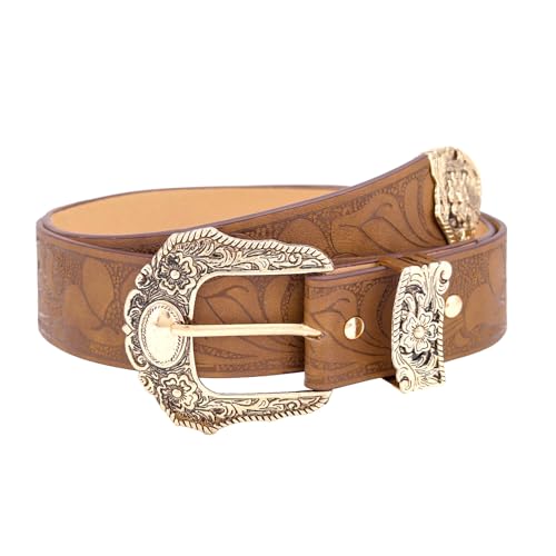 Western Belt for Women Brown Cowgirl Leather Belts