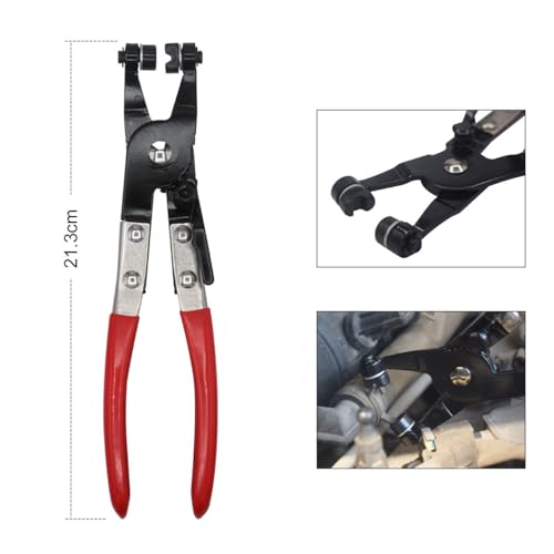 Image of TOOLEAGUE 6Pcs Fuel Line Pliers Set for Auto Maintenance with Storage Case | Hose Remover, 9 inch Fuel Filter Caliper, Hose Pipe Clamp Clip, Flat Hose Clamp Plier, 30 Degree Disconnect Pliers Set