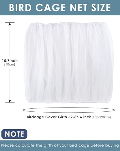 Bissap Gaiola de pássaros apanhadora de sementes, rede universal de nylon para gaiola de pássaros, f