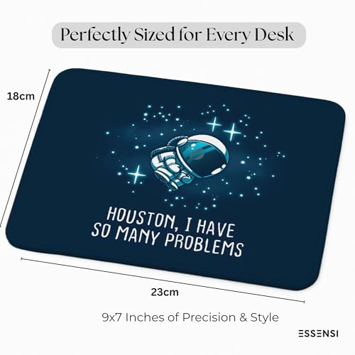Image of Mouse Pad for Laptop & Desktop | 9x7 Inch Anti-Fray Stitched Edges | Non-Slip Rubber Base | Desk Setup Accessory for Students, Gamers & Professionals (Huston)
