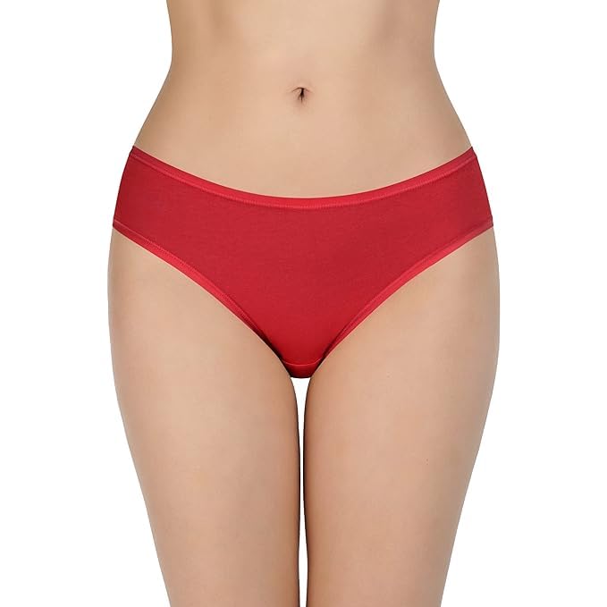 Image of LOURYN KOULYN Solid Low Rise Cotton Bikini Panty Pack(Pack of 3)